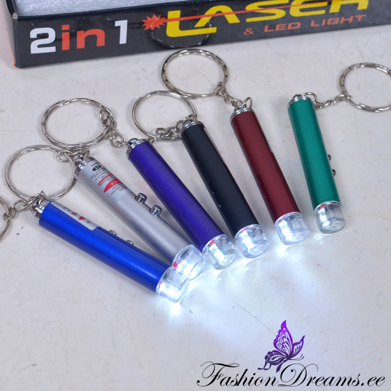 2in1 võtmehoidja laser + taskulamp