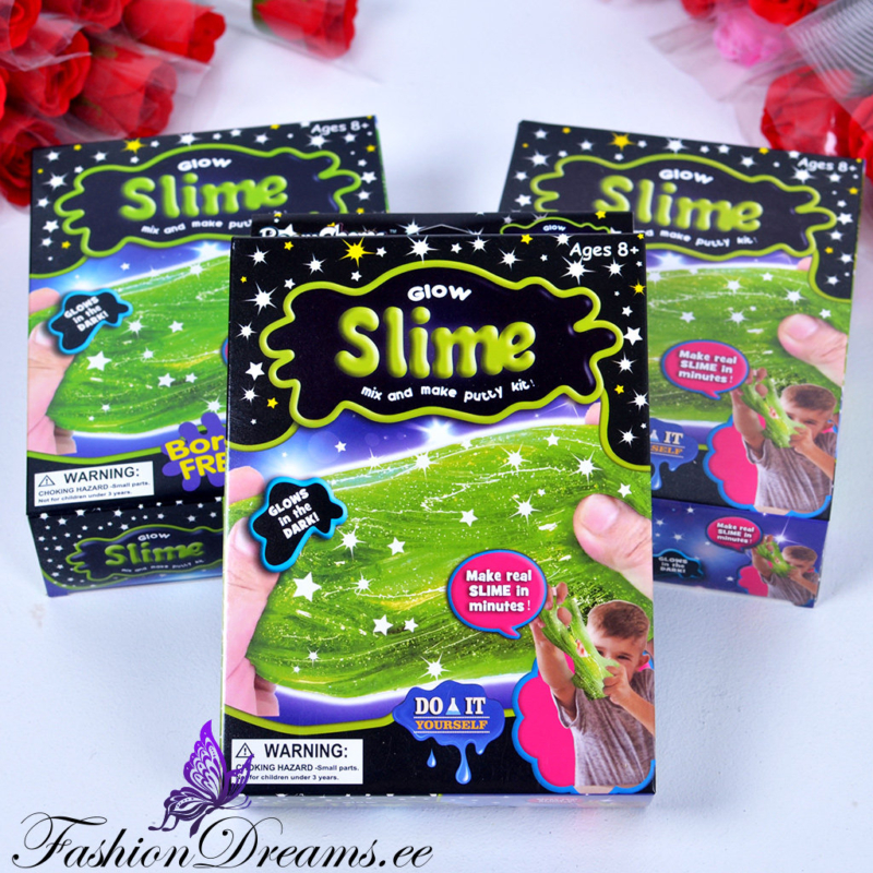 Lima valmistamise komplekt - helendav slime