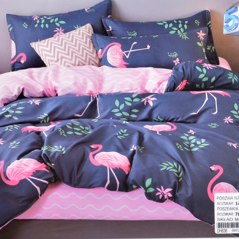 Voodipesu flamingodega 140x200cm