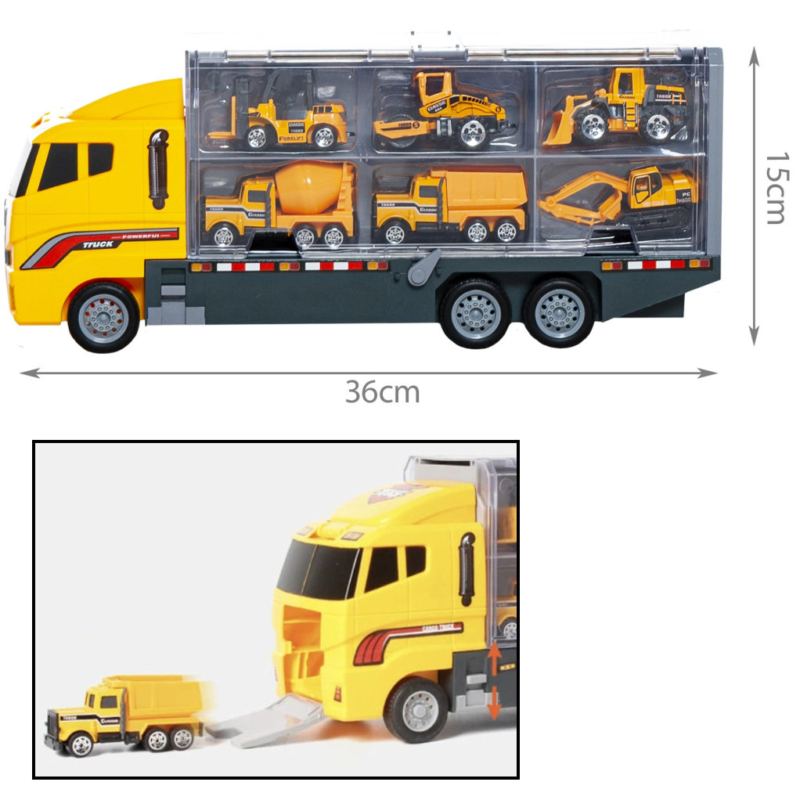 Autode komplekt - 6 ehitusmasinat + suur veok - Image 4