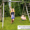 Mänguväljak koos kiigu ja trapetsiga