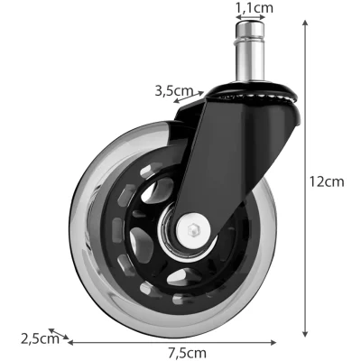 Alternative view of Premium kummist kontoritooli rattad 5tk