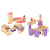 Dolls house furniture wooden purple 161326