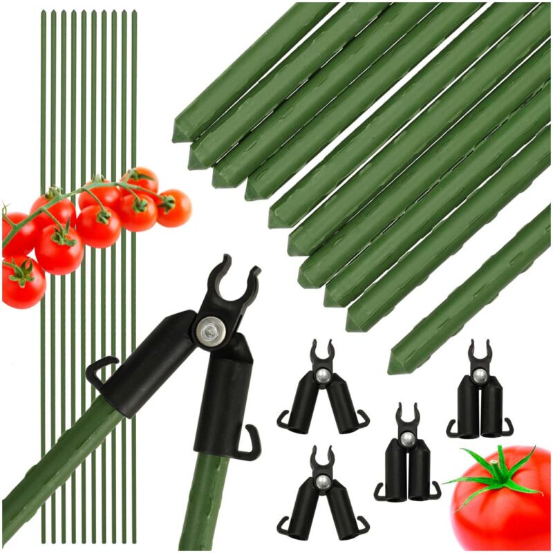 Taimetugede komplekt - 10 tugikeppi + ühendusklambrid